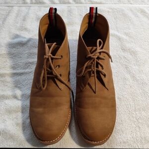 TOMMY HILFIGER Women's Tan Faux Leather Lace Up Ankle Boots / Size 10M